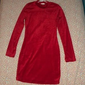 Red long sleeve dress